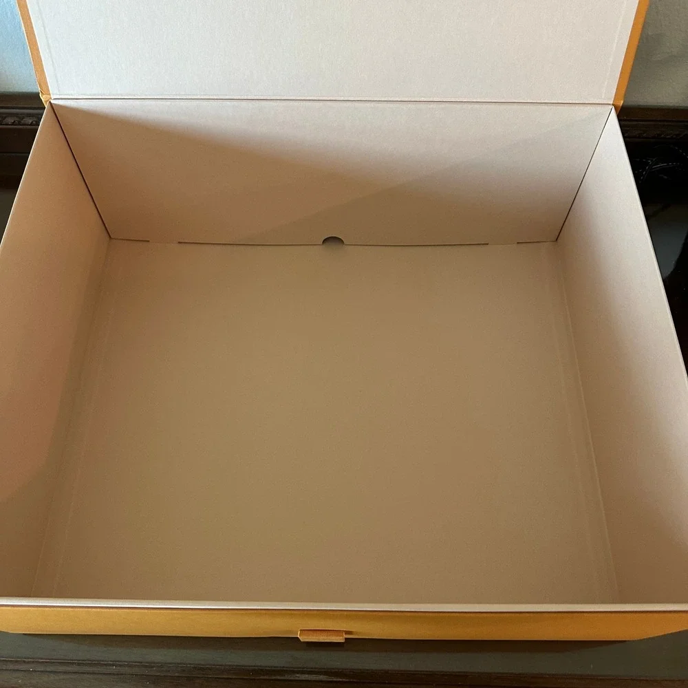 Louis Vuitton Magnetic Collapsible Large Orange Storage Gift Box 18x14.5x7
